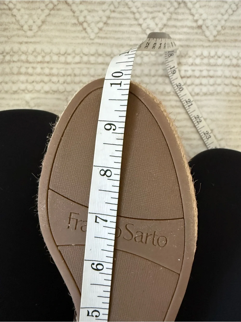 Franco Sarto Tan Brown Espadrille Wedge Sandals